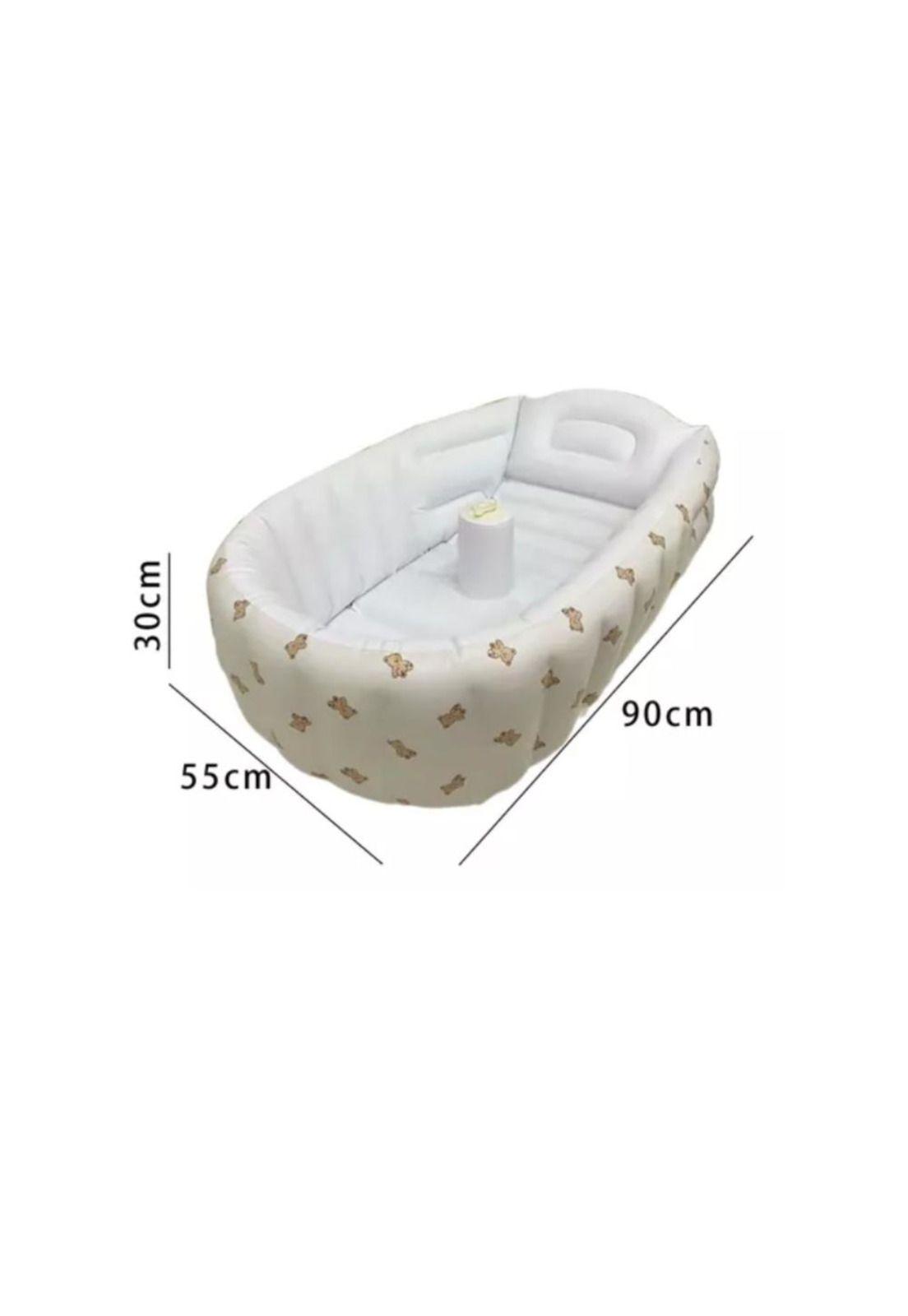 Bañera inflable Piscina bebes antiresbalante Cómoda Portátil (BAÑERAS:OSO)-7