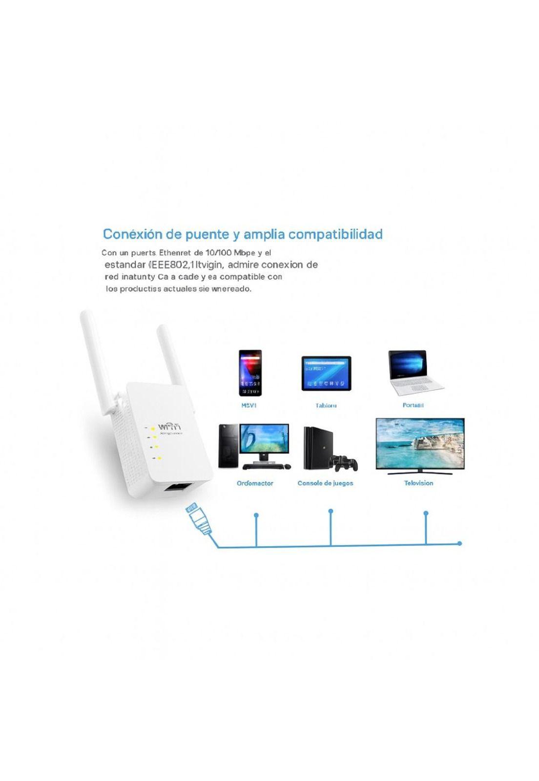 Repetidor Amplificador Wifi 300 Mbps Inalámbrico Mini Router-3