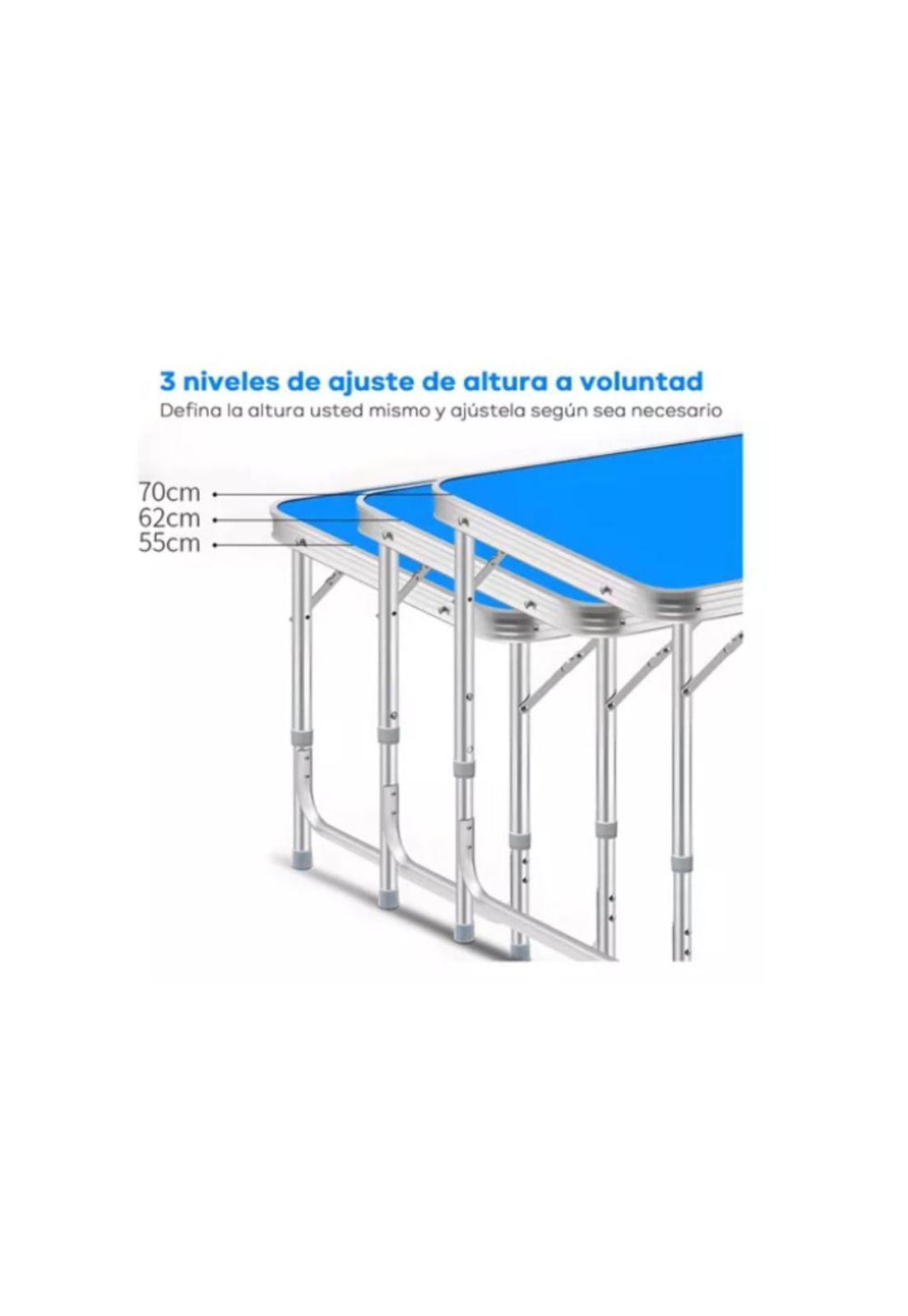 Mesa plegable portátil 4 Sillas de aleación Aluminio Camping-2