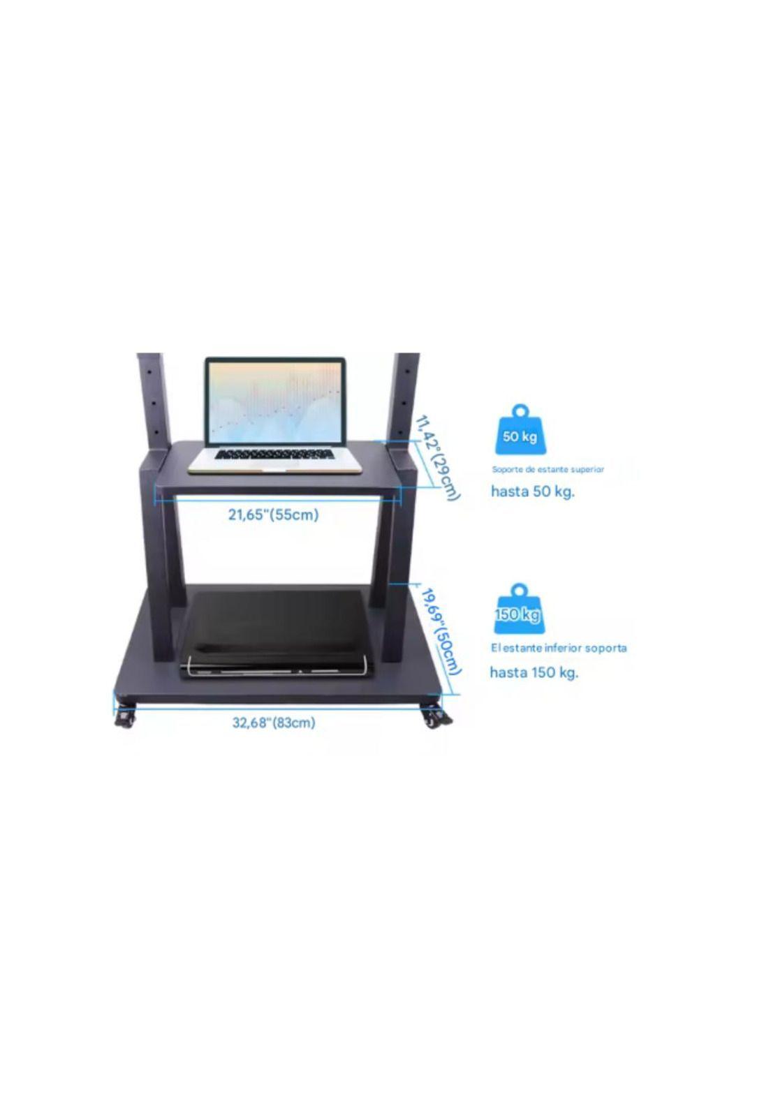 Soporte Tv Base Pedestal Con Ruedas Monitor 32 A 72p-2