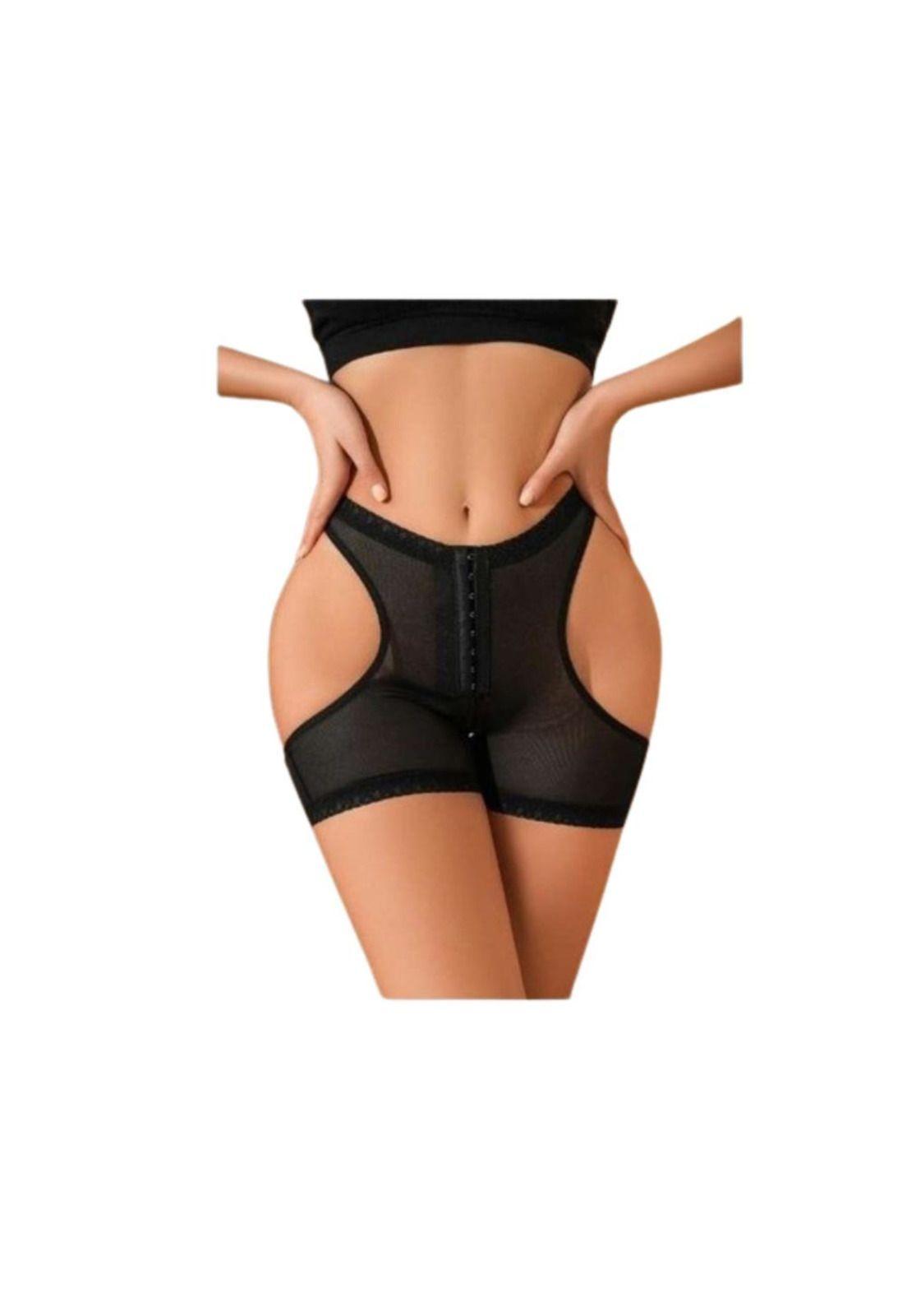 Short Faja Abdomen Malla Abertura Lateral Realce Gluteos-2