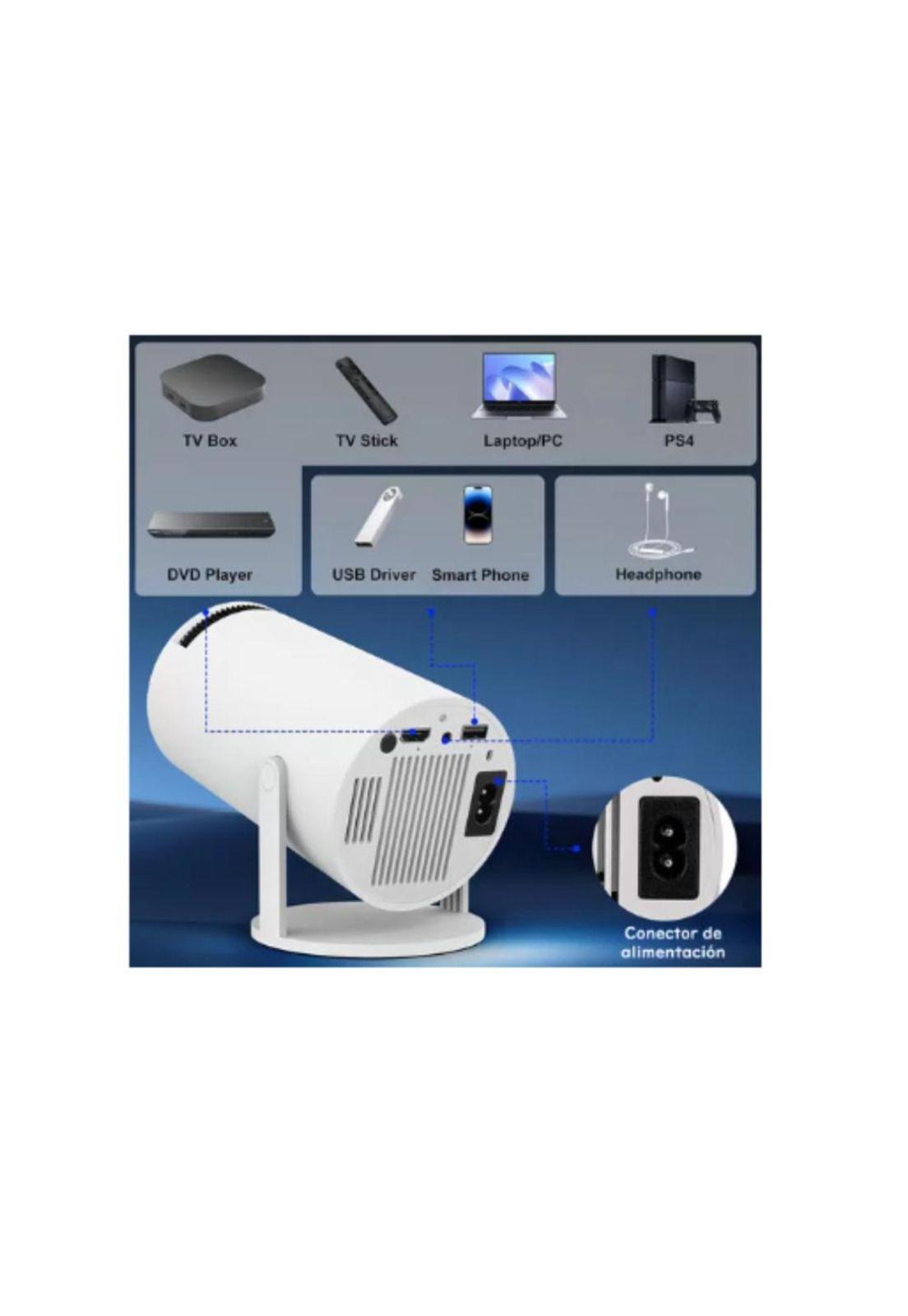 PROYECTOR ANDROID WIFI BLUETOOH SMARTV 1080 9000LM-4