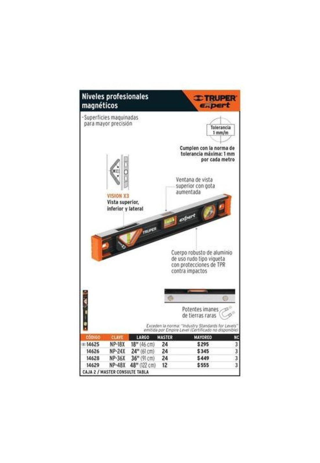 Nivel Profesional Truper Expert 36 Magnetico-2