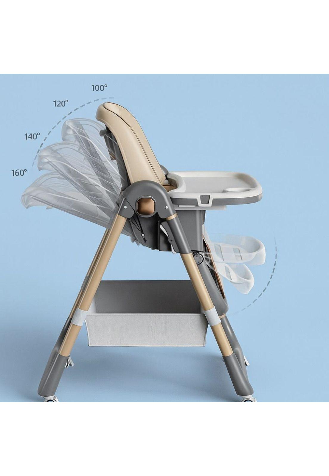 Silla de Comer Bebé con Respaldo Reclinable-2