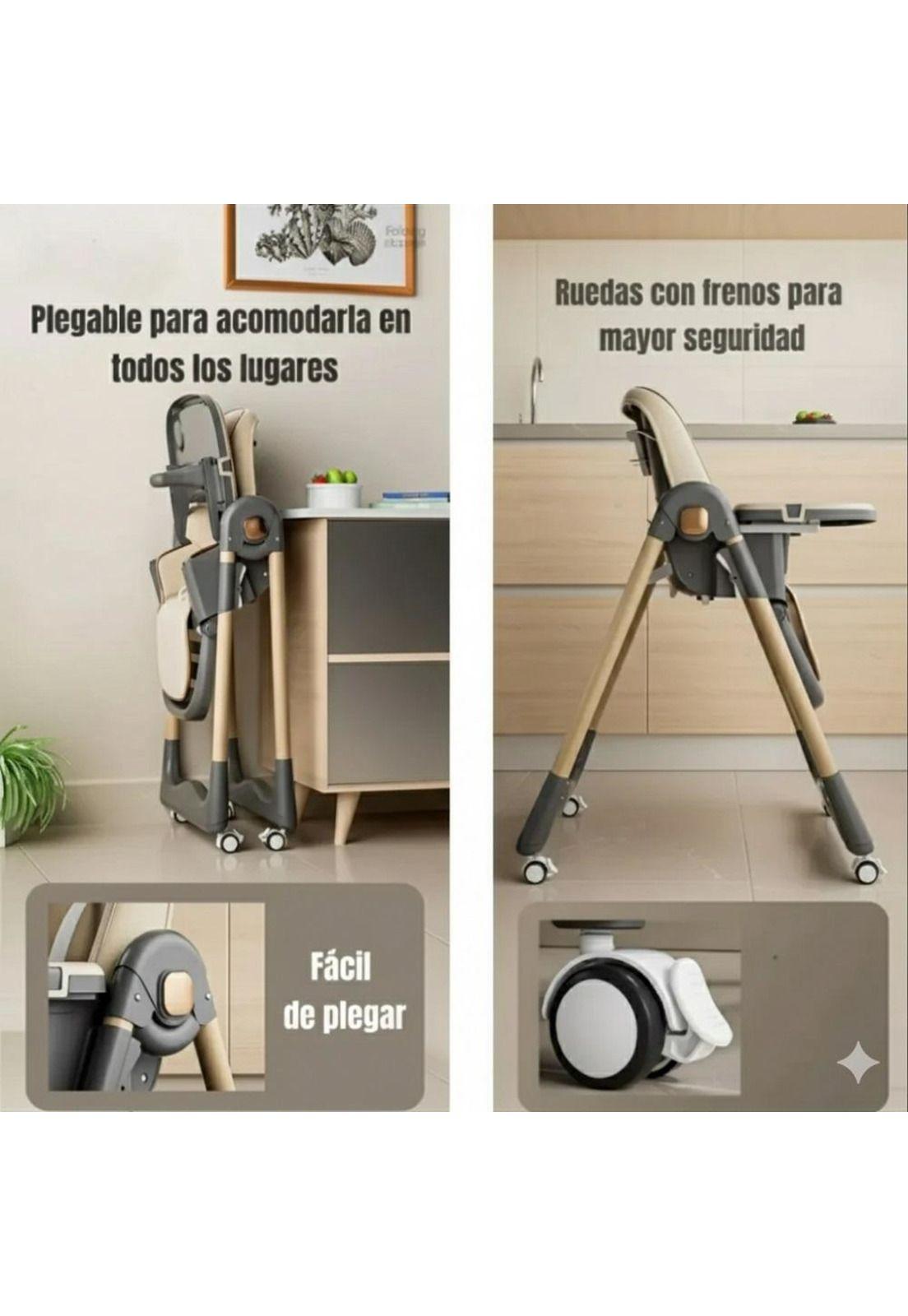 Silla de Comer Bebé con Respaldo Reclinable-7