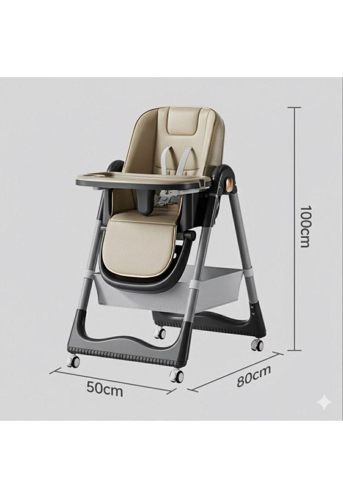 Silla de Comer Bebé con Respaldo Reclinable-8