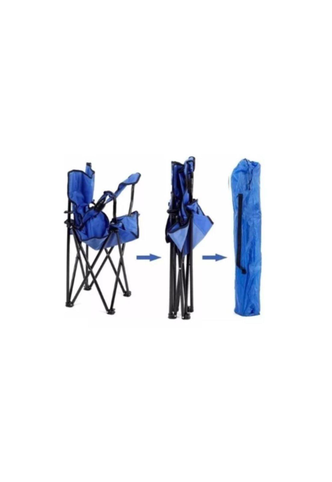 Silla Plegable De Playa Camping Pesca Picnic Con Porta Vaso-2
