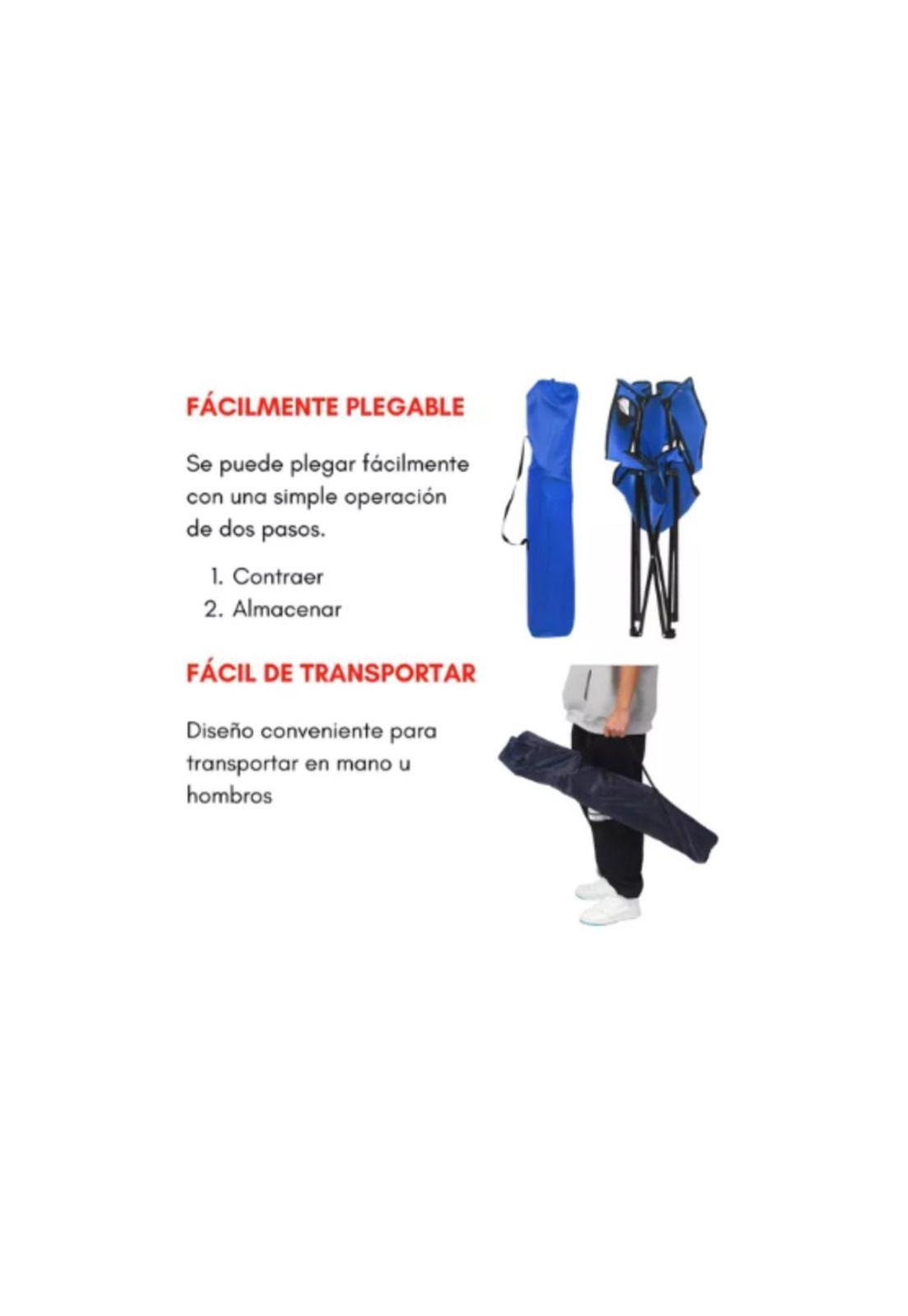 Silla Plegable De Playa Camping Pesca Picnic Con Porta Vaso-6