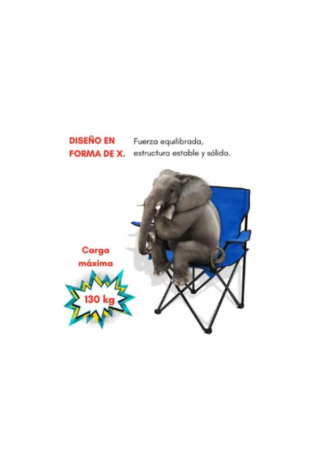 Silla Plegable De Playa Camping Pesca Picnic Con Porta Vaso-7