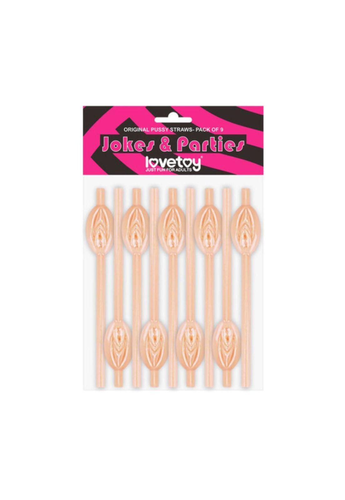Bombillas , Pitillos , Sorbetes Forma De Vagina Set 9 Pzas-4