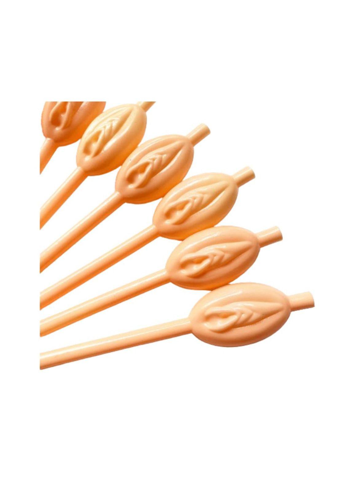 Bombillas , Pitillos , Sorbetes Forma De Vagina Set 9 Pzas-5