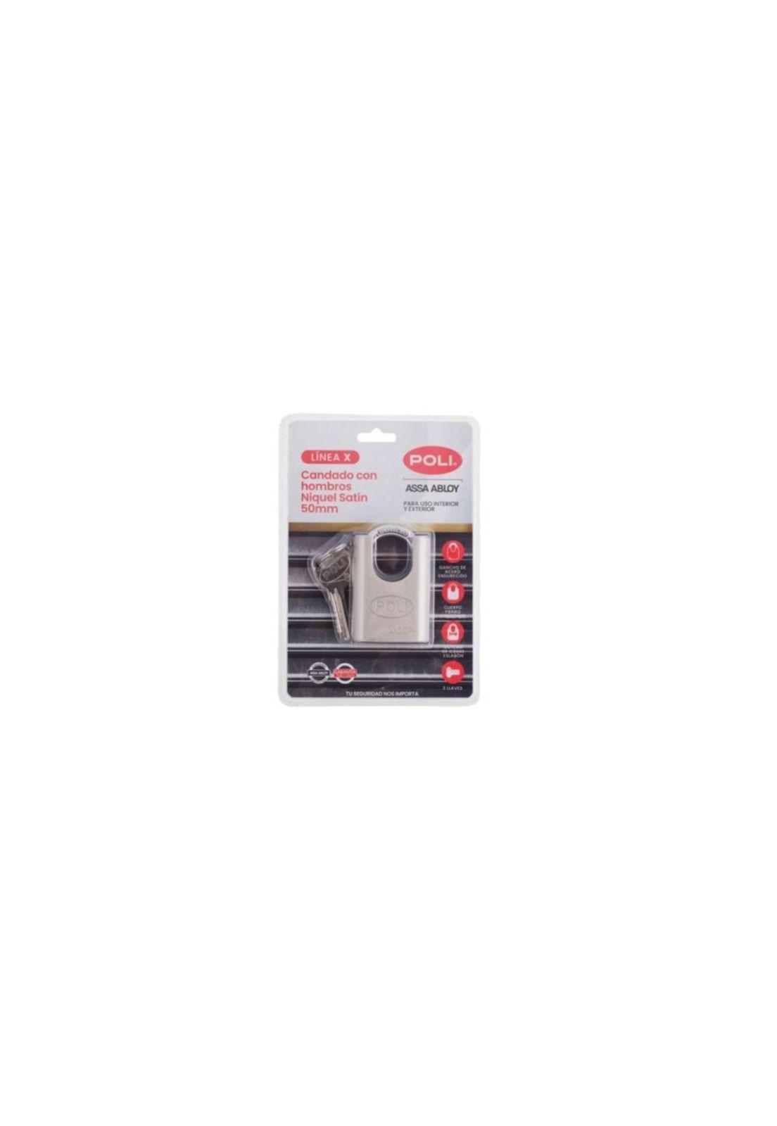 Candado Alta Seguridad Poli EXTERIOR con hombros 50mm LineaX-4