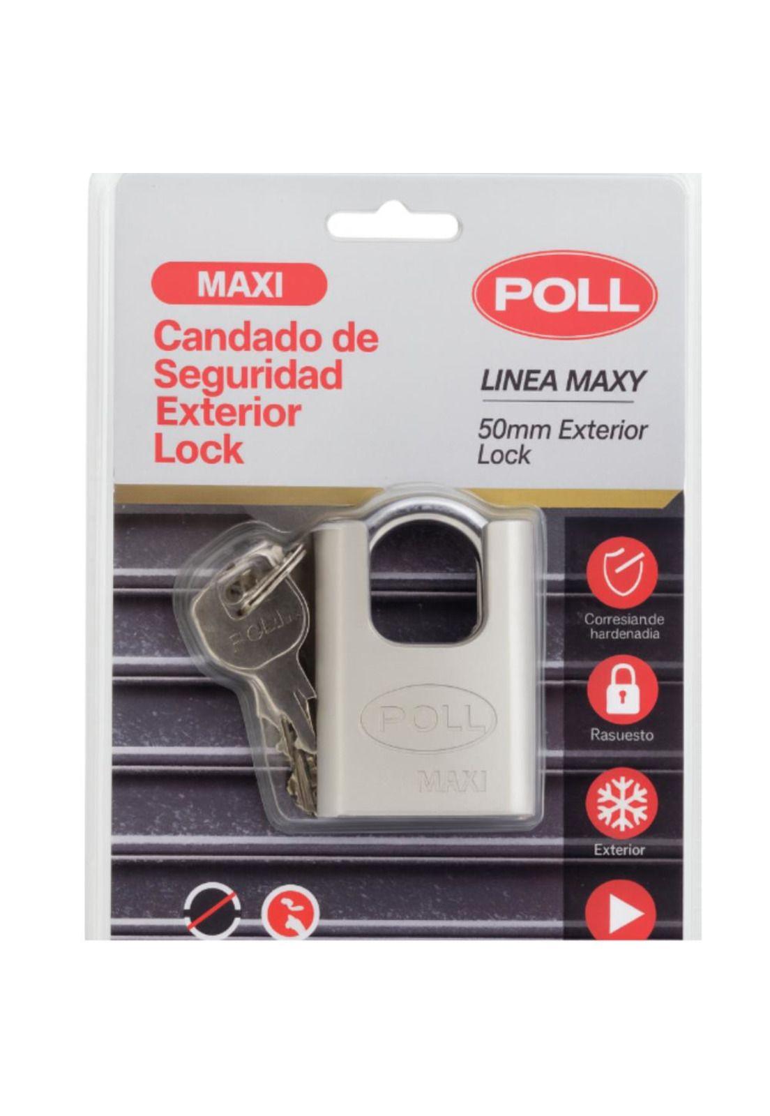Candado Alta Seguridad Poli EXTERIOR con hombros 50mm LineaX-3