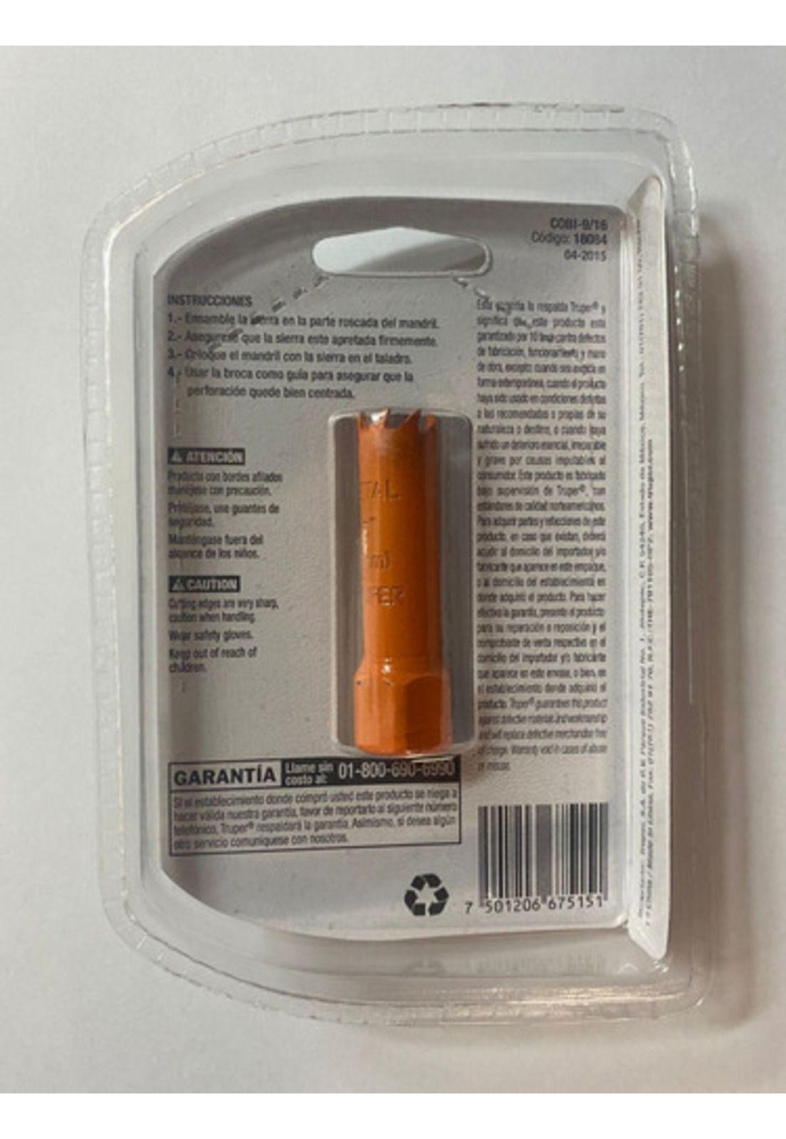 Sierra Copa Bimetalica Truper Expert, Cobi-9/16 14,2mm-2