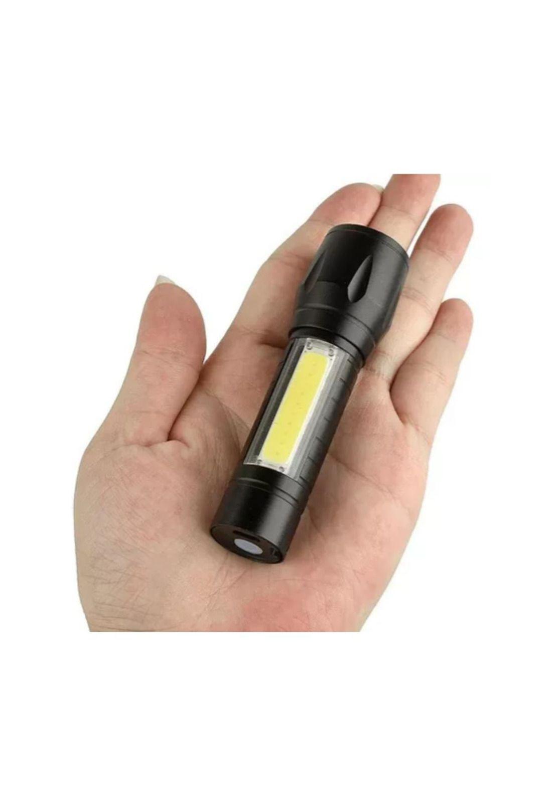 Mini Linterna Led De Mano Recargable USB Gancho 525 Con Zoom-3