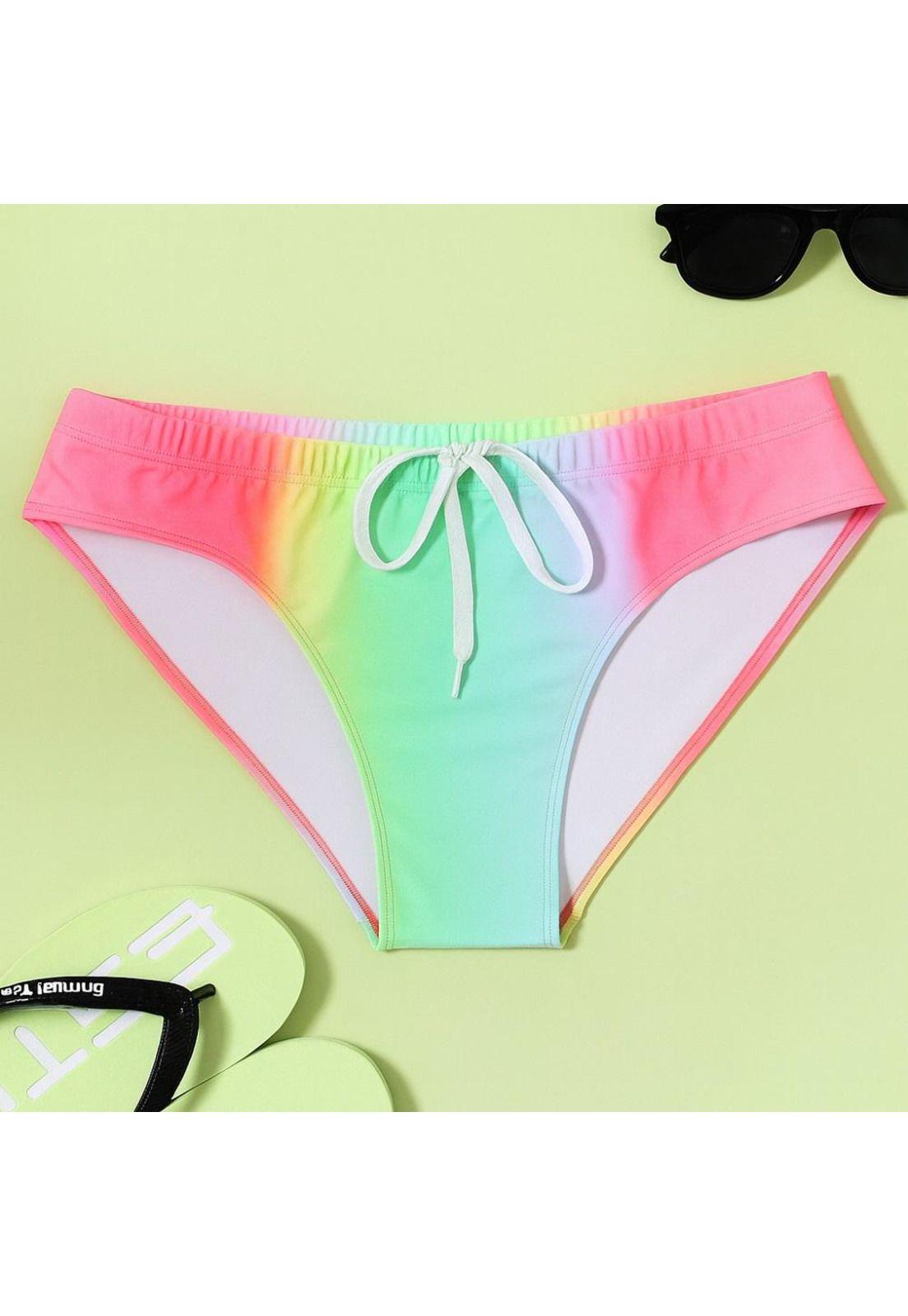 Traje Baño Hombre Multicolor Natacion Cintura Ajustable-2