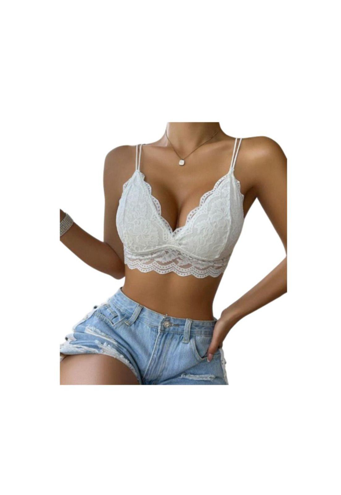 Sosten Bralette Abanico Encaje Floral-3