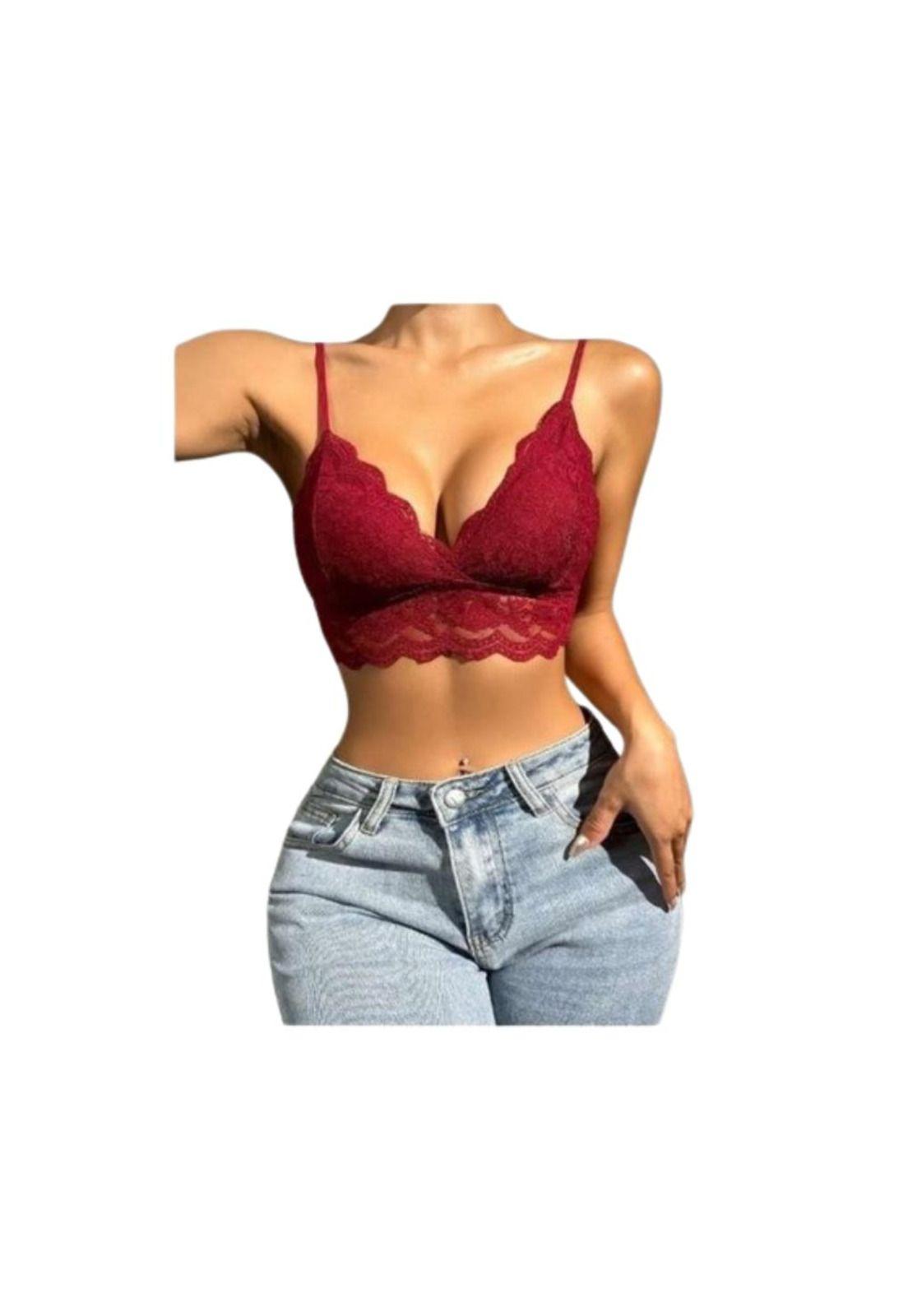 Sosten Bralette Abanico Encaje Floral-0