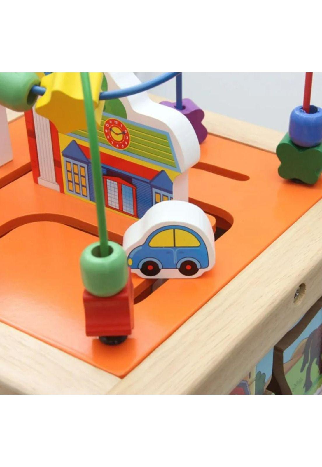 Andador Educativo de Madera con Actividades para Bebés-1