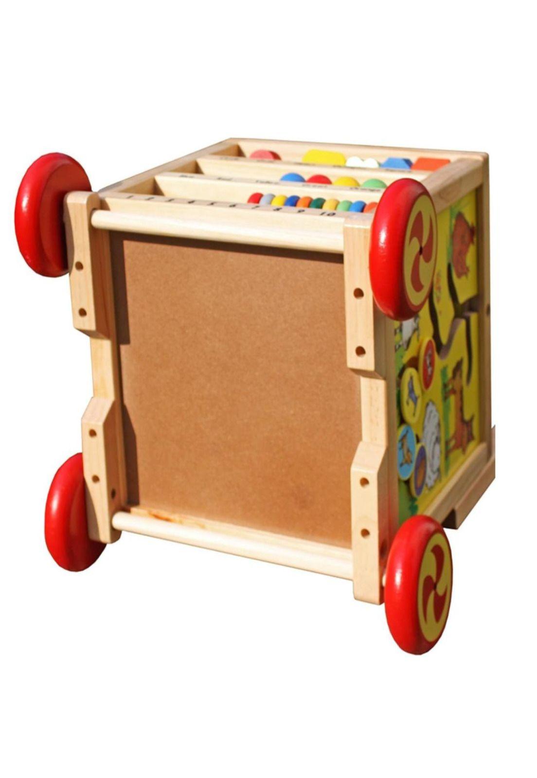 Andador Educativo de Madera con Actividades para Bebés-5