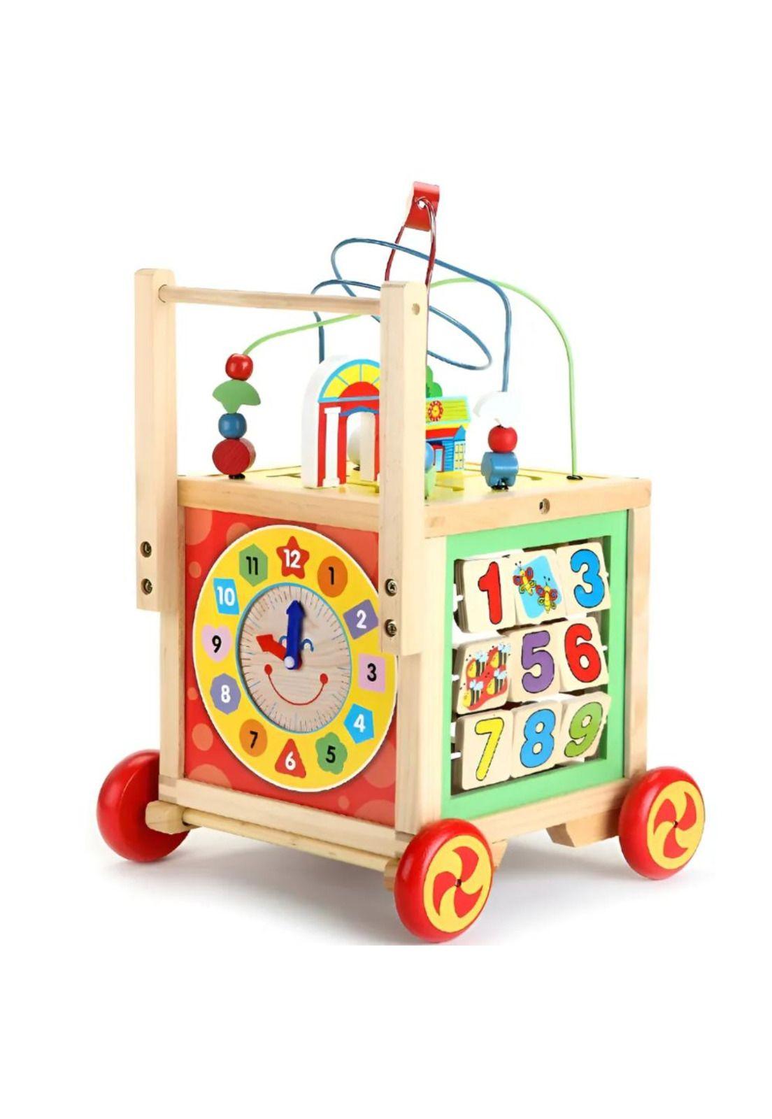 Andador Educativo de Madera con Actividades para Bebés-8