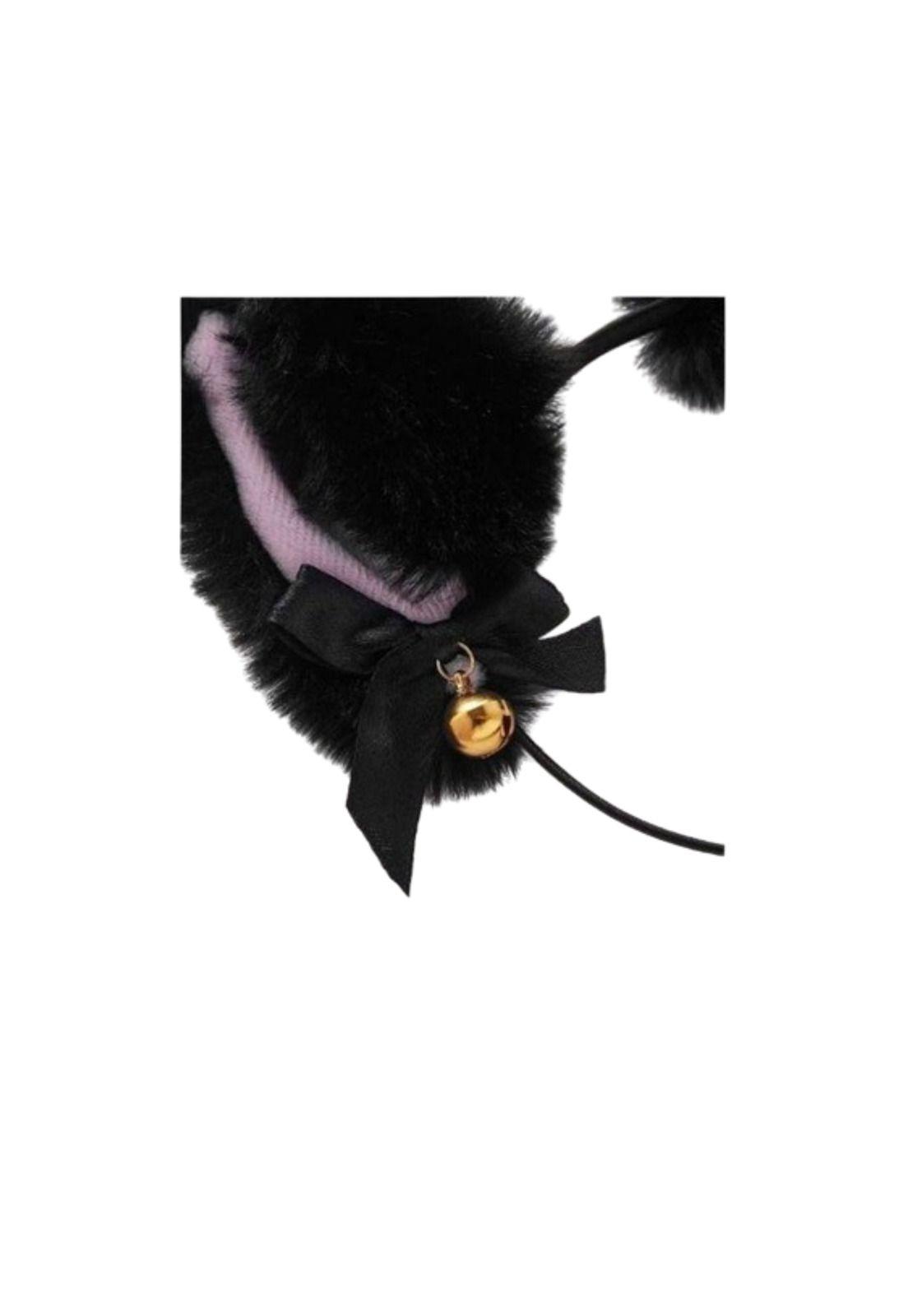 Lenceria Sexy Gatica Rosada Con Peluzas, Orejitas Y Collar-3