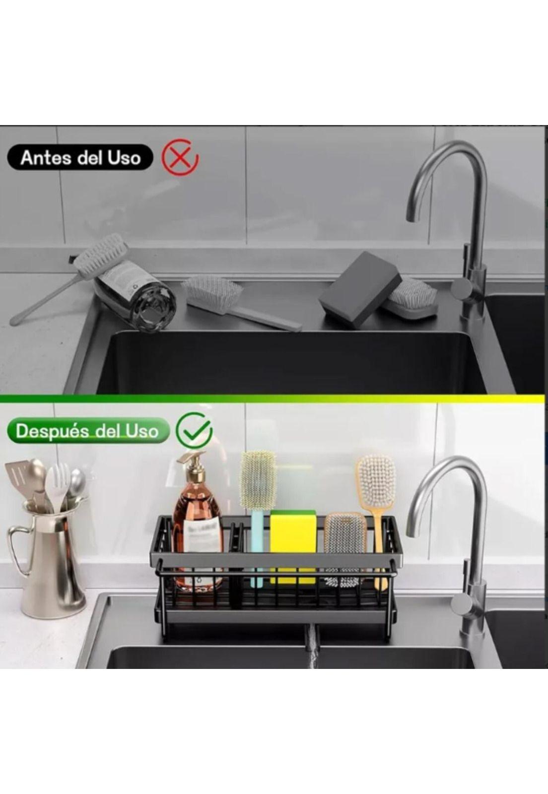 Porta Esponja Escurridor Multifuncional para Cocina Moderna-4