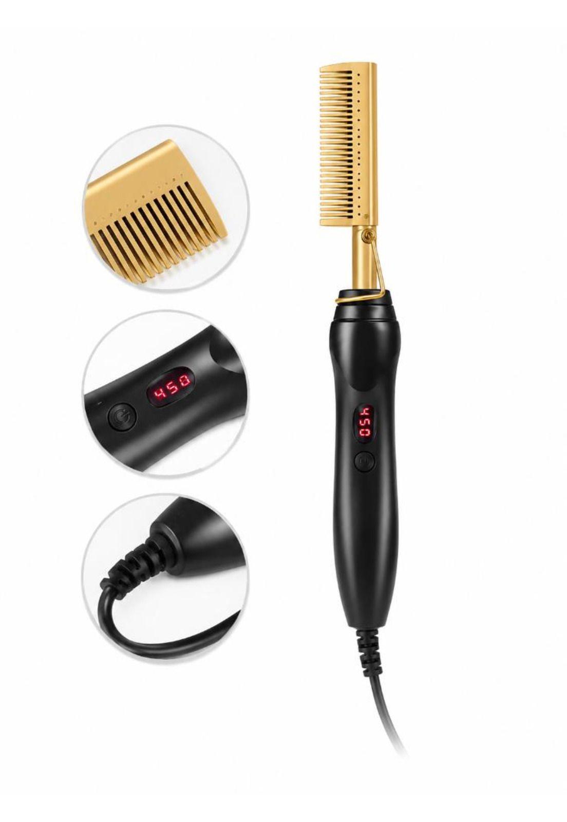 Peine Cepillo Alisador Profesional Gold Ceramic Unisex-4