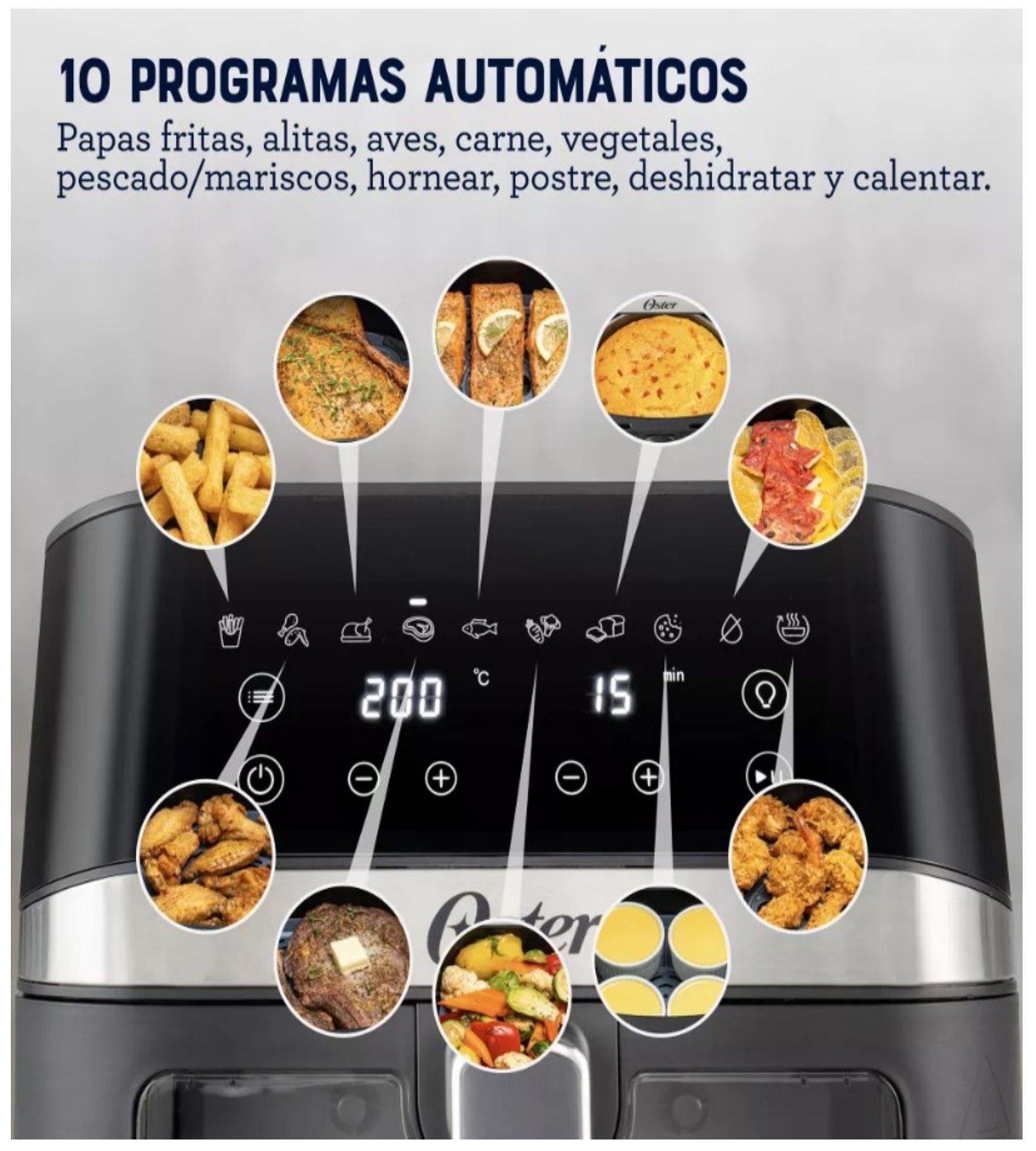 Freidora de Aire Digital Recubrimiento Oster 6L 10 Programas-6