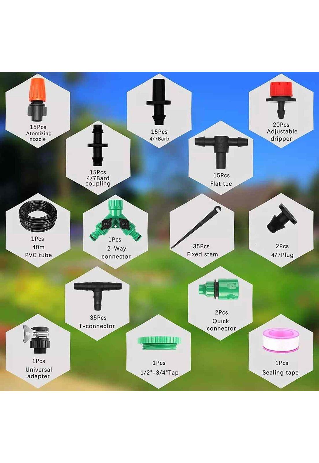 Kit De Riego Sistema Automático Goteo 40m 158pcs-2