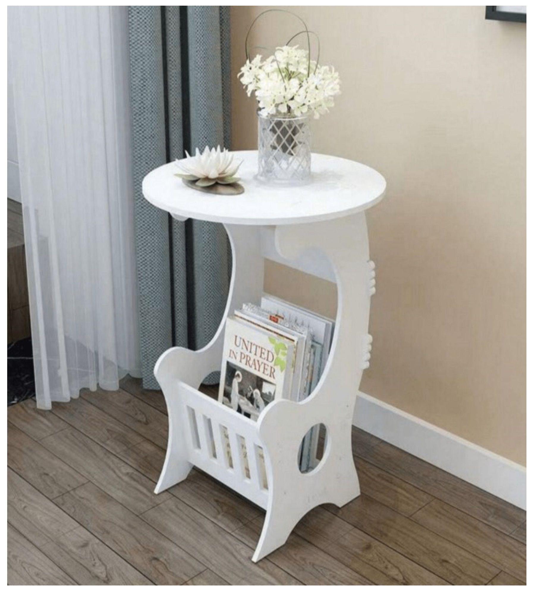 Velador Mesa minimalista auxiliar revistero Hogar-2