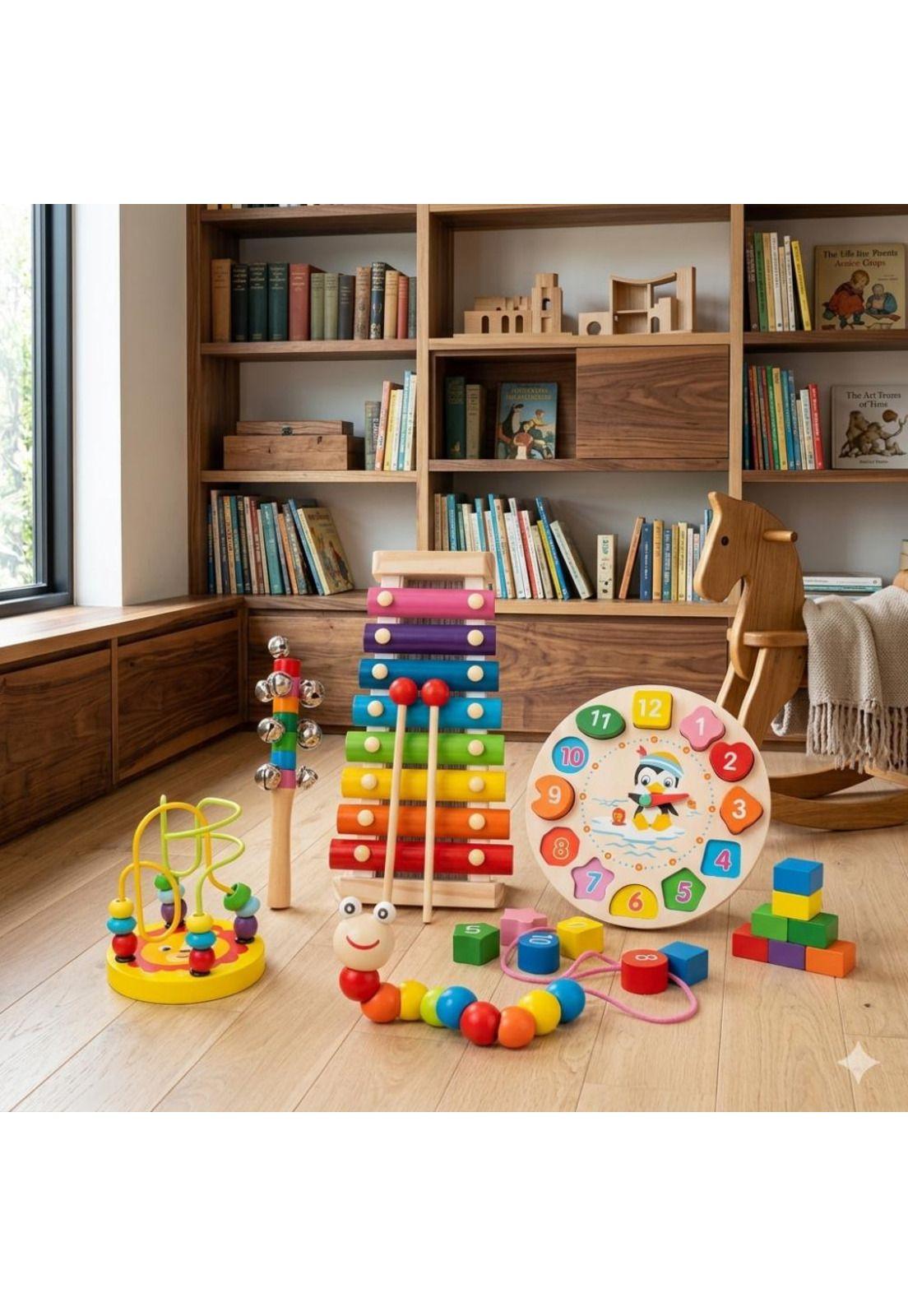 Juguetes Didácticos Montessori Madera Cognitivo Para Niños-2