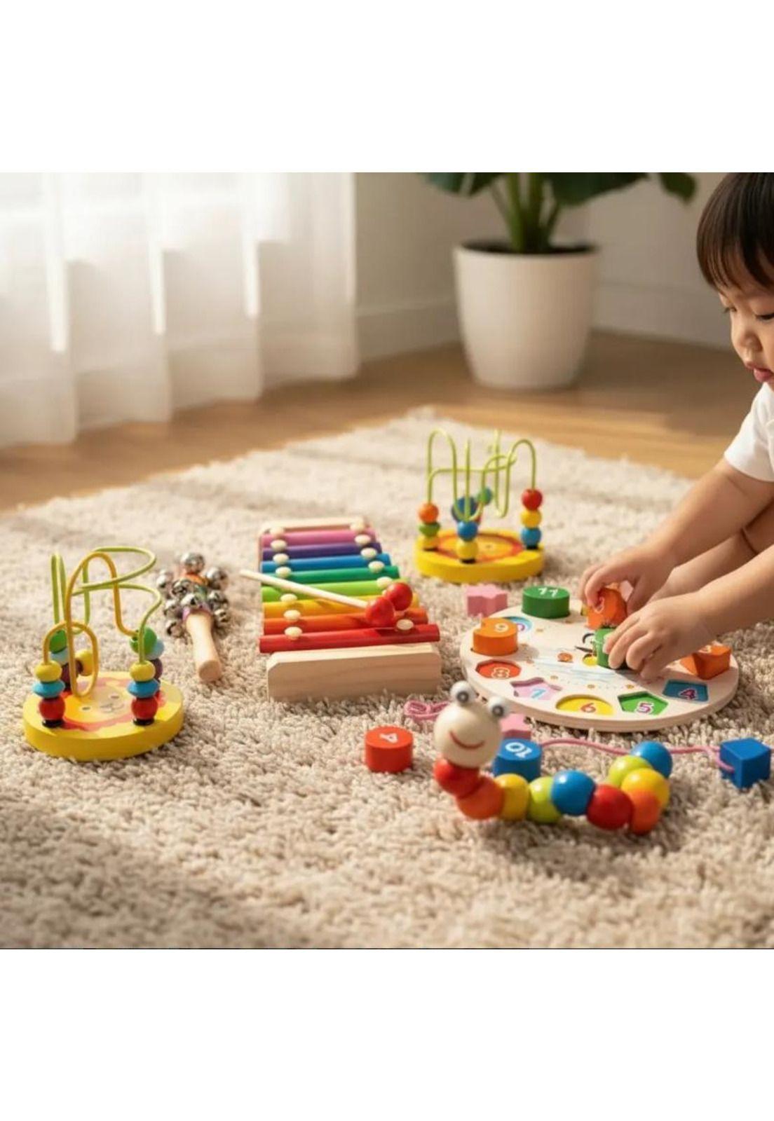 Juguetes Didácticos Montessori Madera Cognitivo Para Niños-4