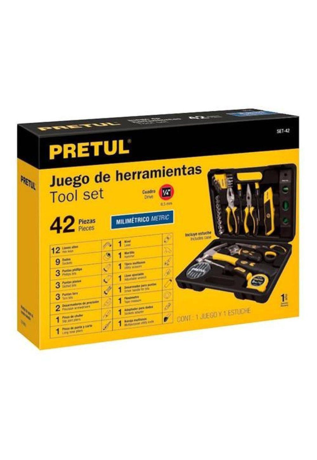 Set De Herramientas Comfort Grip, 42 Piezas, Pretul-2