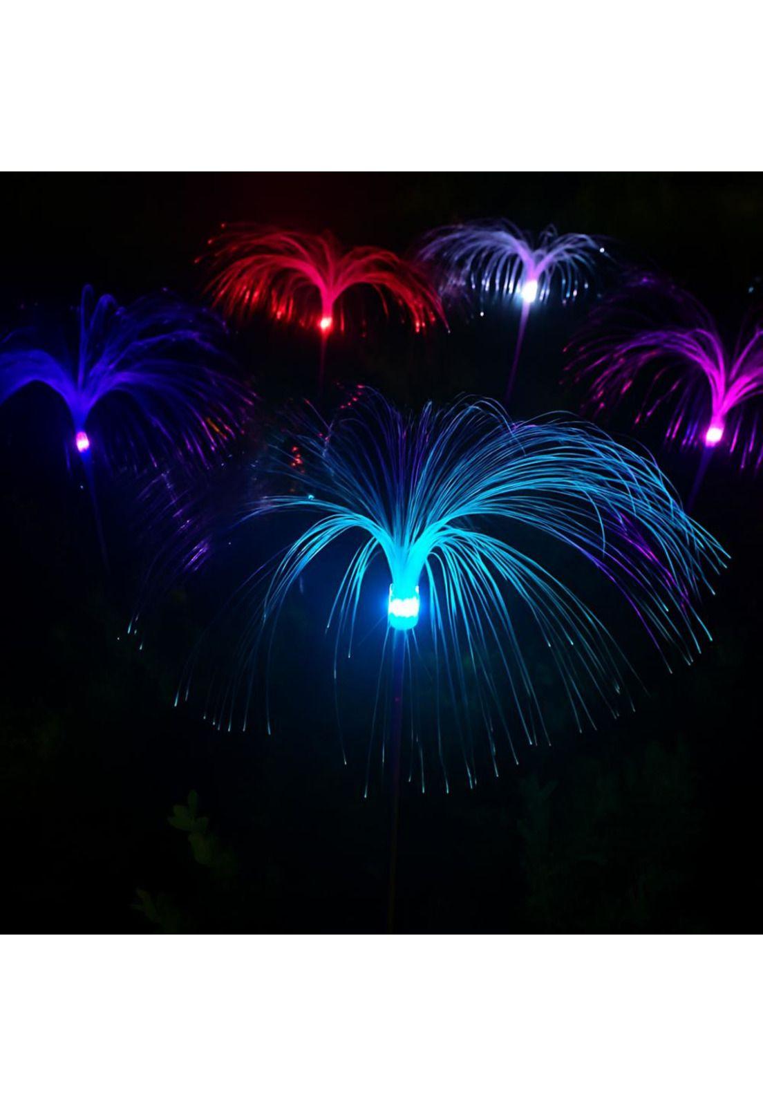 Set 2 Luces Solares Tipo Medusa Jardín  RGB Multicolor Hogar-4