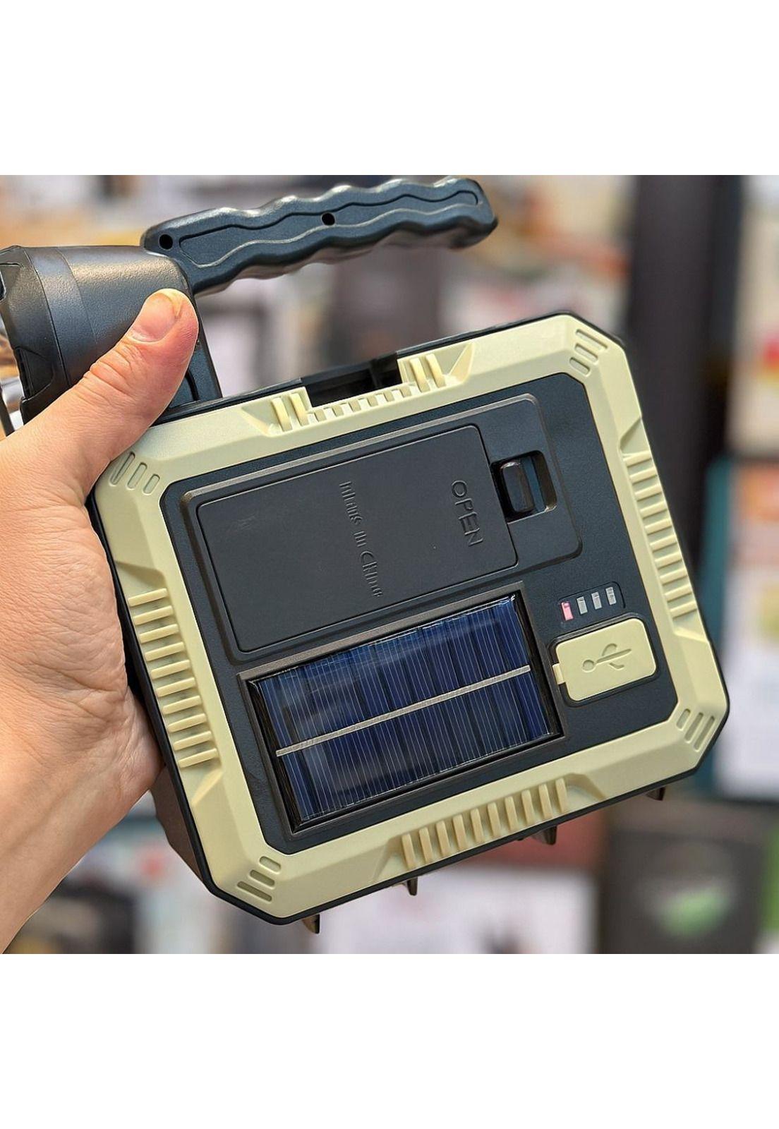 Linterna LED Solar Recargable con Herramientas Integradas-2