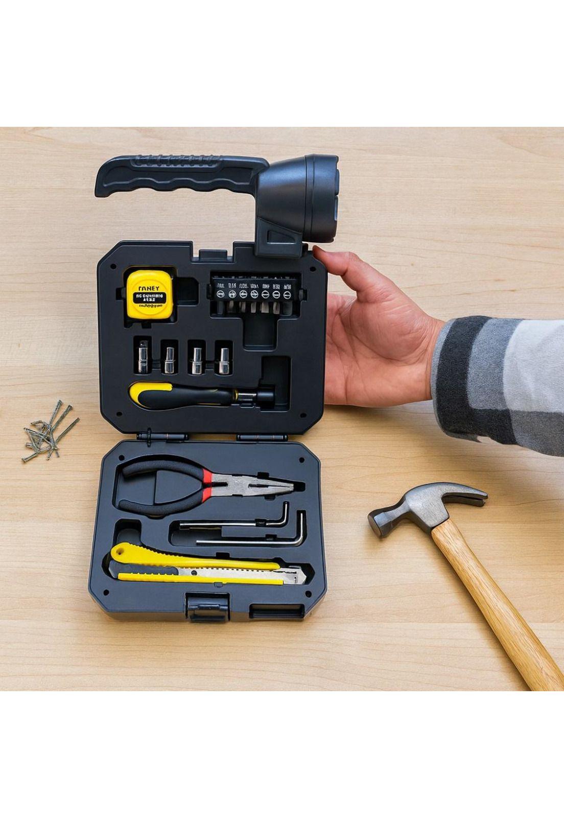 Linterna LED Solar Recargable con Herramientas Integradas-5