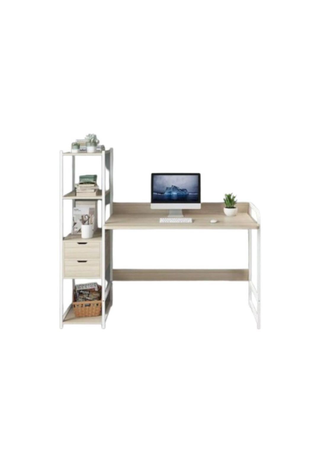 Mesa de Escritorio Estantería de Oficina Ordenador Libros-0