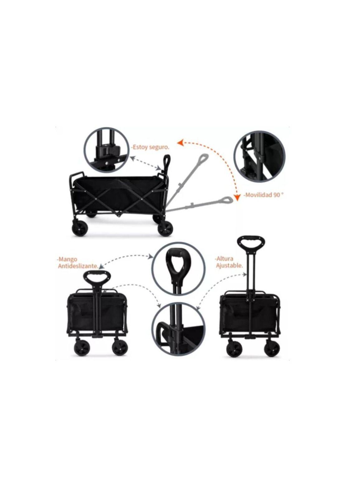 Carrito Arrastre Para Compras Plegable Para Camping Y Picnic-7