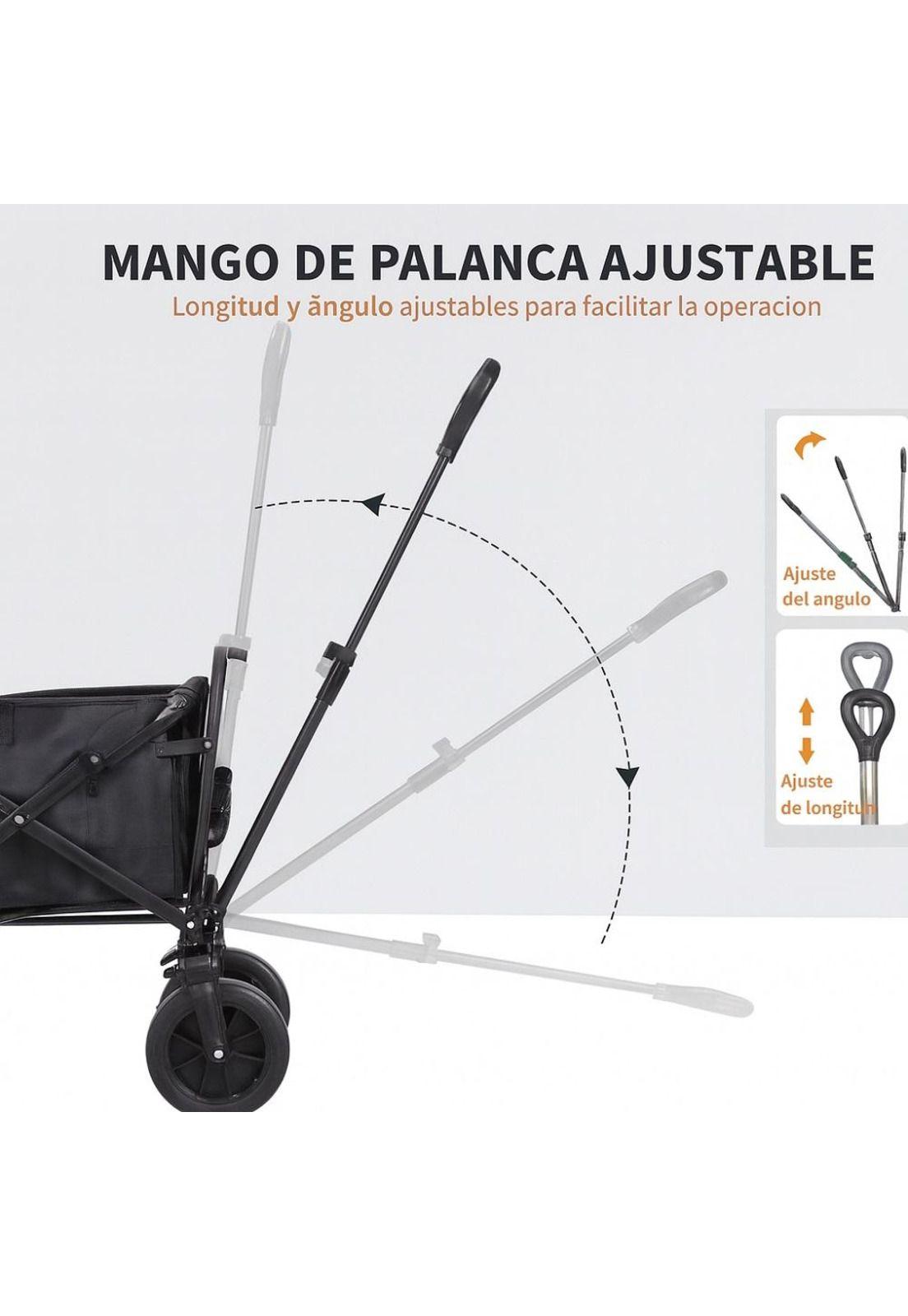Carrito Arrastre Para Compras Plegable Para Camping Y Picnic-5