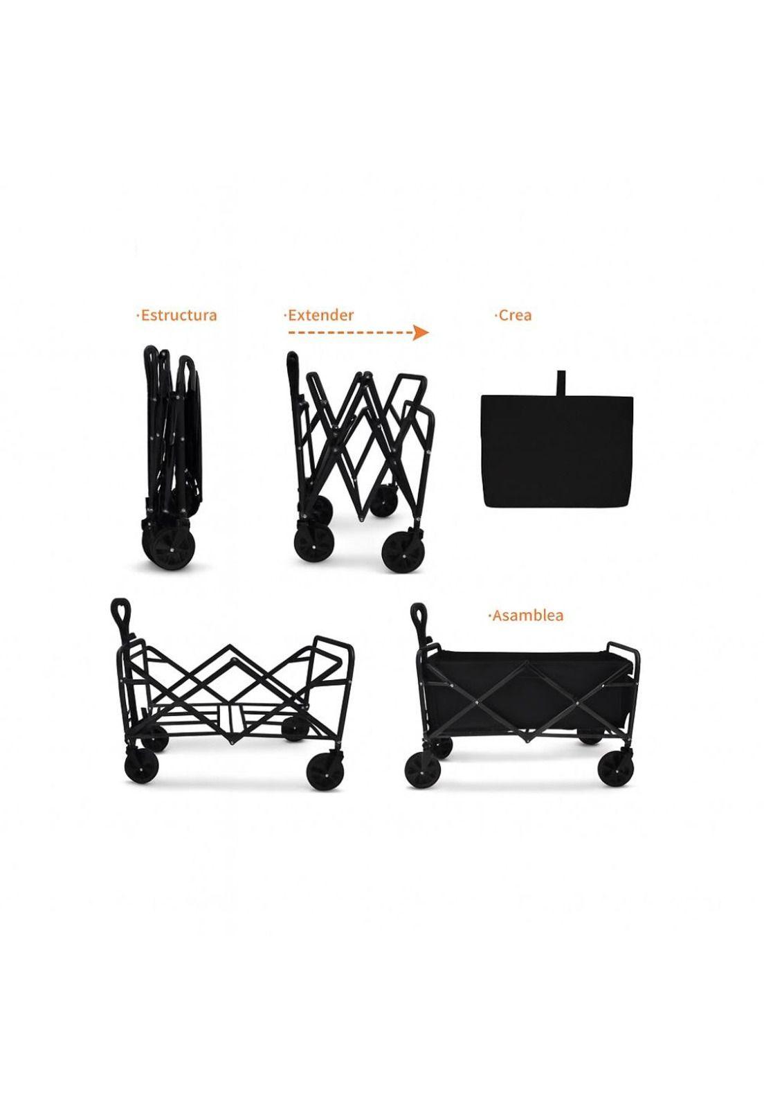 Carrito Arrastre Para Compras Plegable Para Camping Y Picnic-7
