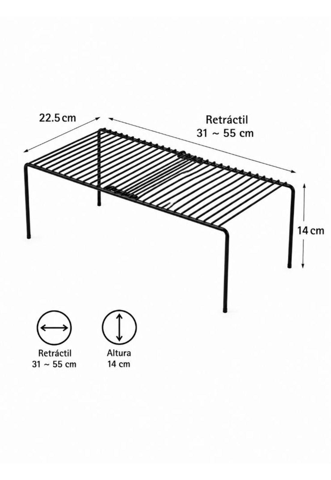 Repisa Extensible De Hierro Apilable Organizador Rack Cocina-4