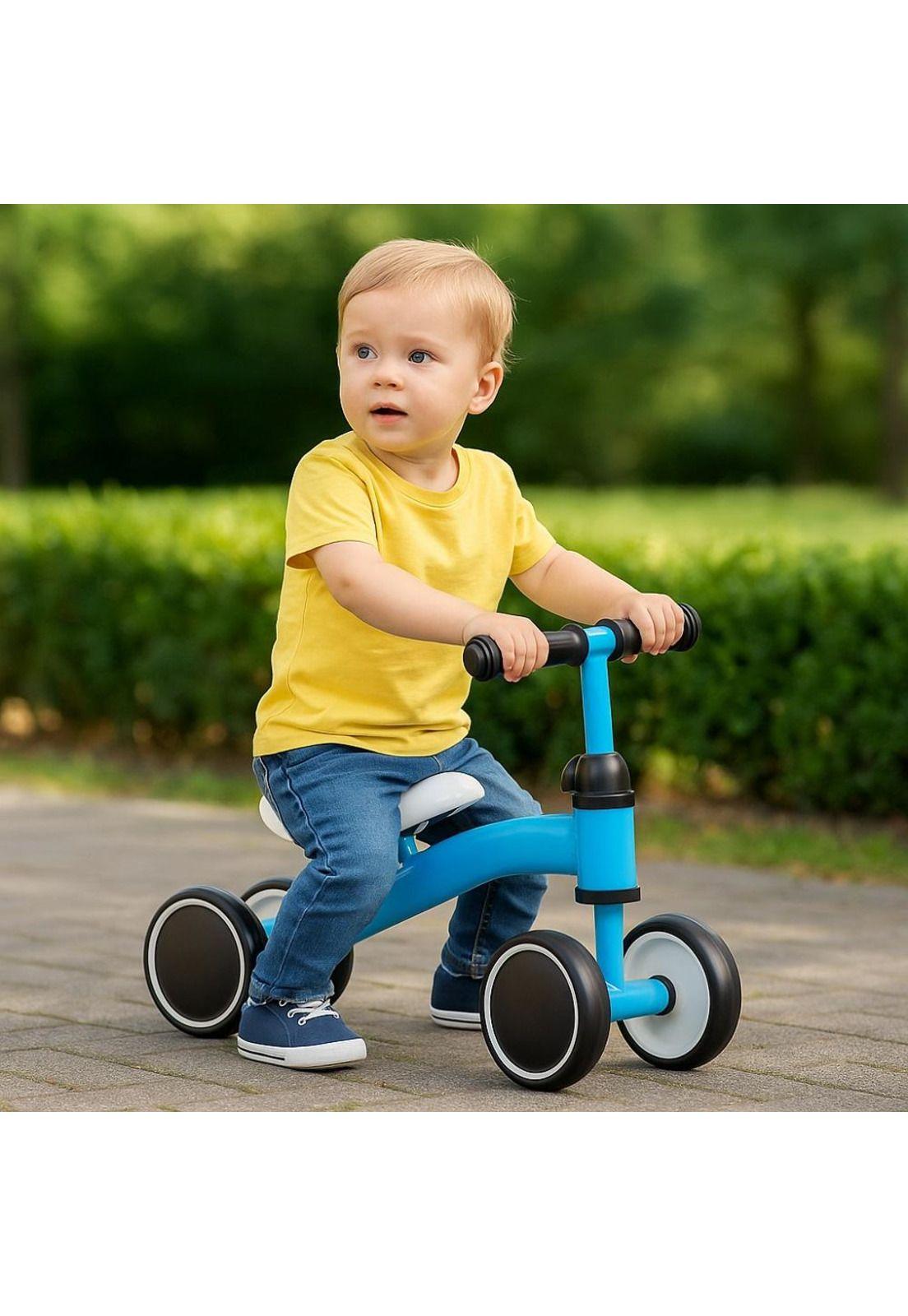 Bicicleta de Equilibrio 4 Ruedas Triciclo Infantil Estable-3