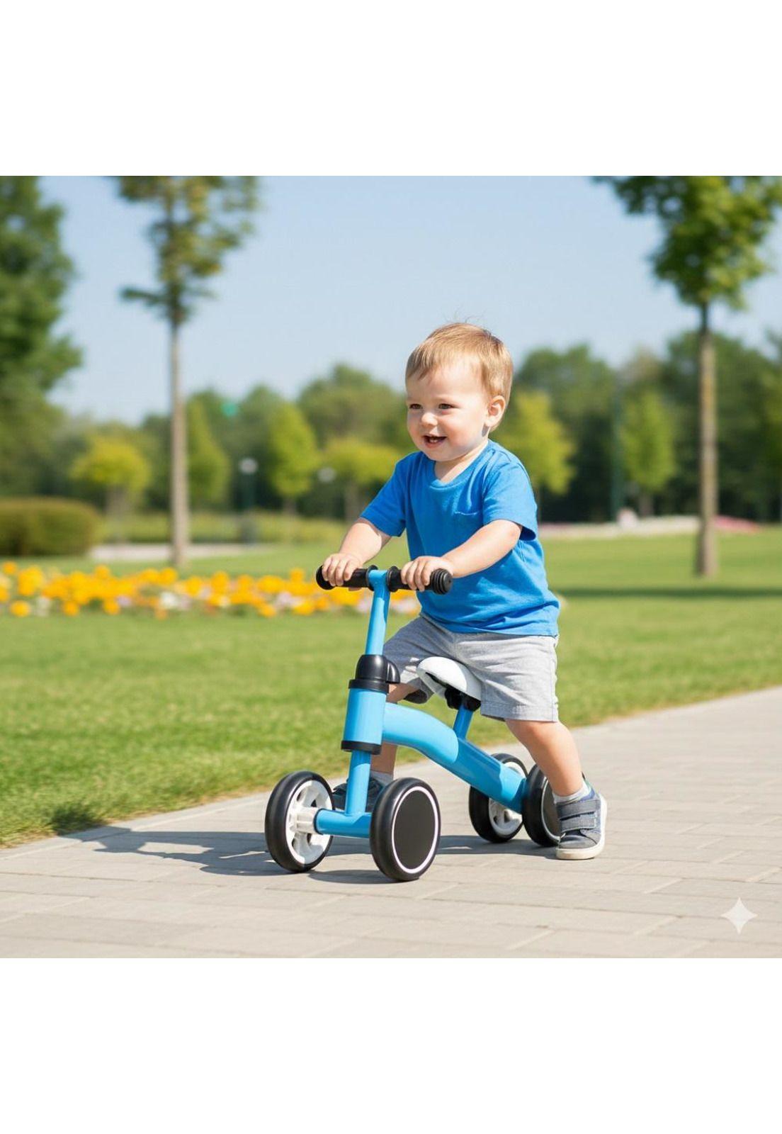 Bicicleta de Equilibrio 4 Ruedas Triciclo Infantil Estable-4