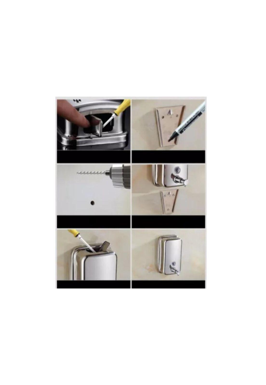 Dispensador Jabón Liquido Acero Inoxidable 500ml /plateado-7