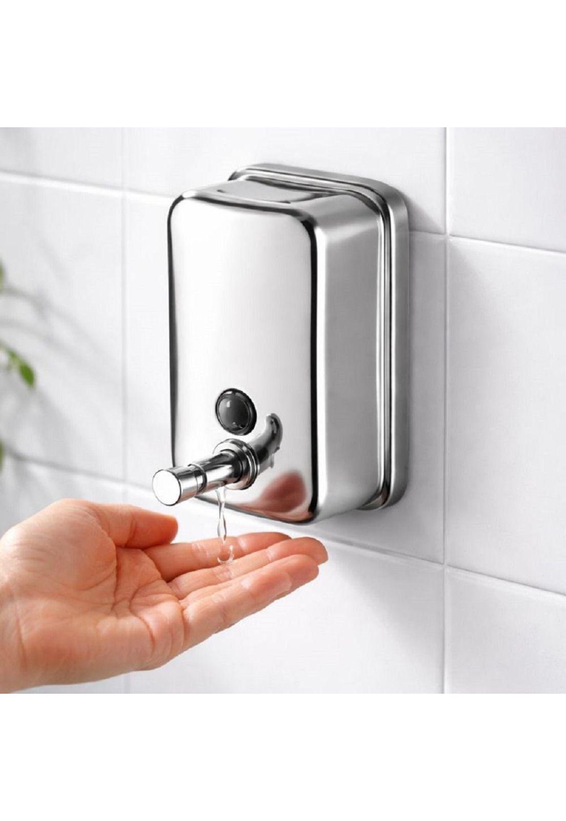 Dispensador Jabón Liquido Acero Inoxidable 500ml /plateado-3