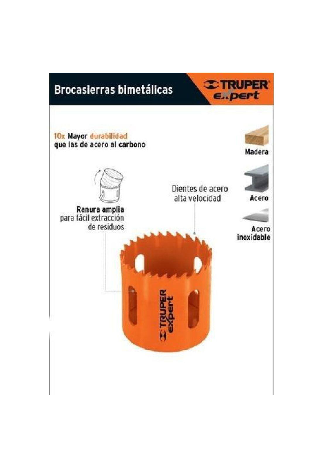 Sierra De Copa Bimetalica Truper Expert, Cobi-1-1/4 32mm-2