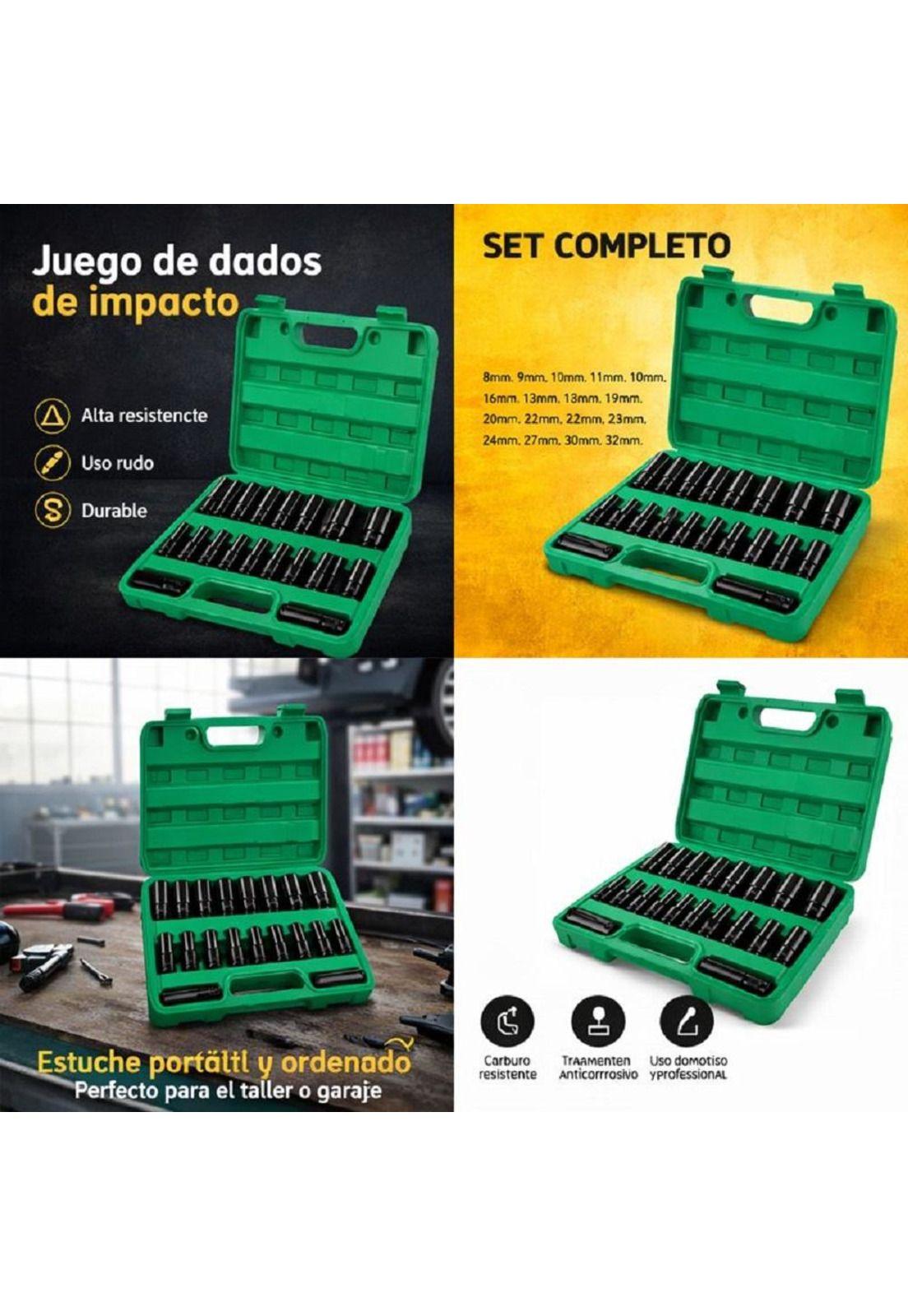 Set Dados Llaves Vaso 1/2” Mecánico 20 Piezas-8