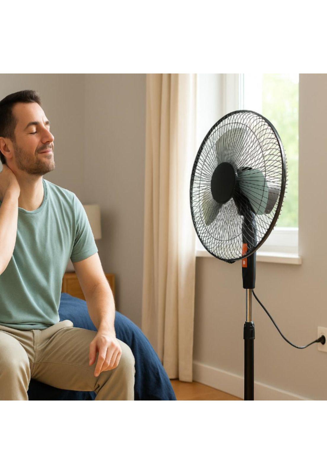 Ventilador de Pedestal 16 pulgada Reforzado Metálico Potente-4