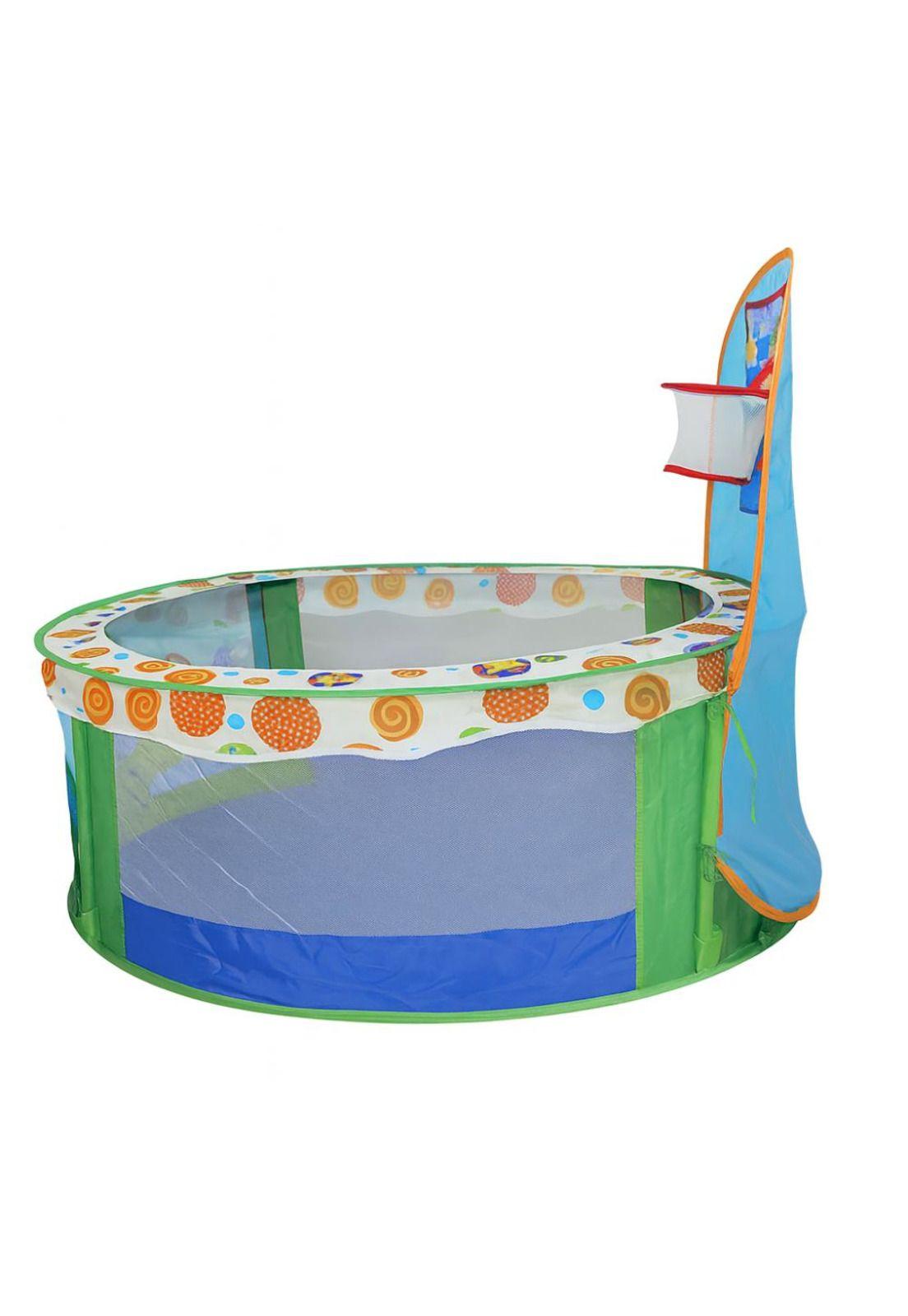 Piscina de Juegos Infantil Plegable con Canasta Basketball-3